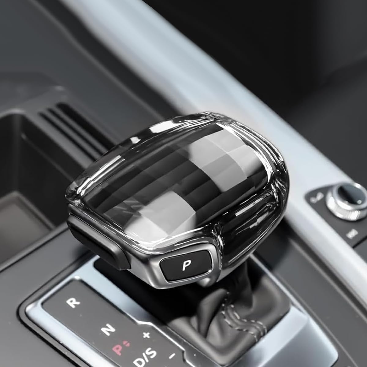 HEYOUTH Pomo De Palanca De Cambios De Cristal Brillante,Cubierta De Repuesto Accesorios For Audi A6 A7 SQ8 RS6 RS7 Q7 Q8 S8,Decoración Interior Del Coche