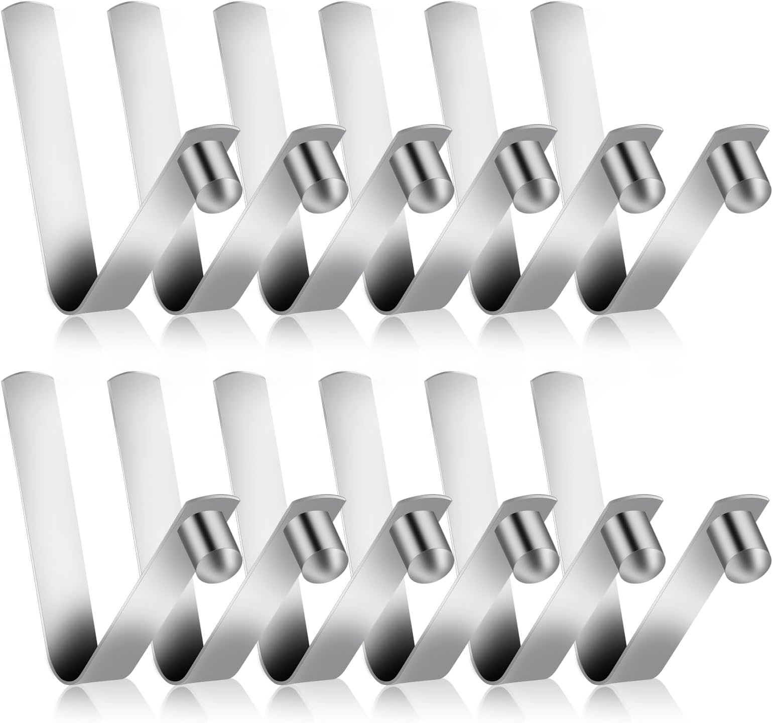 Sliverdew 12 Pieces Tent Pole Clips Tent Pole Push Button Spring Clip Stainless Steel Kayak Spring Snap Tube Locking Pin Clips for Kayak Paddle Camping Tent Pole