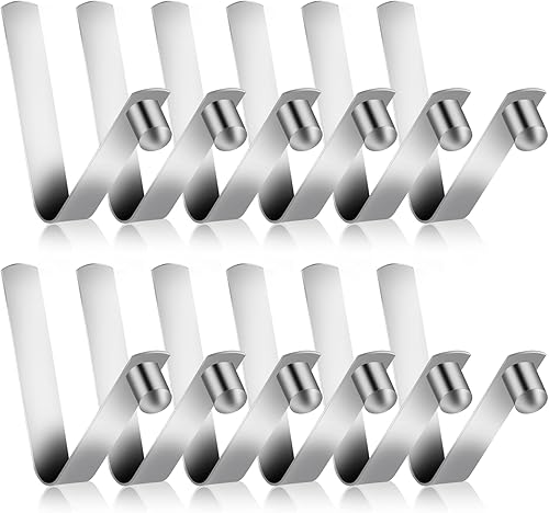 Miniatura 9 de Sliverdew Paquete de 12 clips para poste de tienda, acero inoxidable de 0.315 in, broche de resorte, paleta de kayak, tienda de campaña, parasol