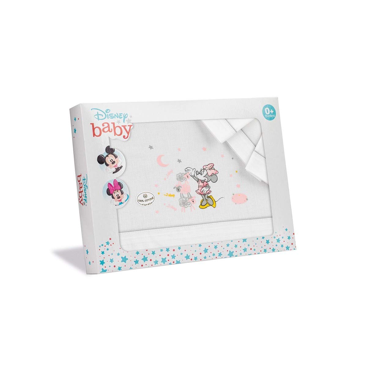 Interbaby Set Lenzuola Per Lettino 70X140 Disney Minnie Bianco E Grigio - 340 g