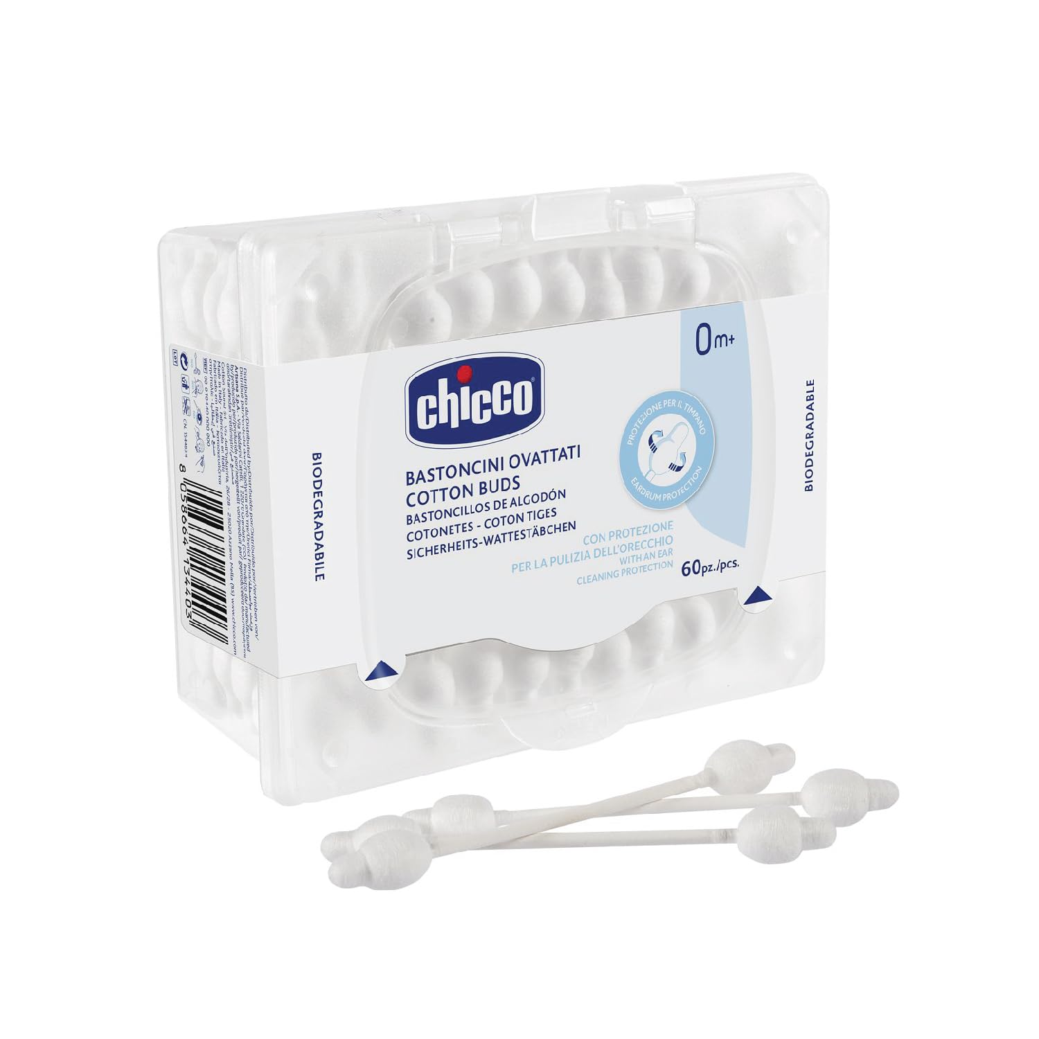 ChiccoWadding Sticks Safe Hygiene 60 Units
