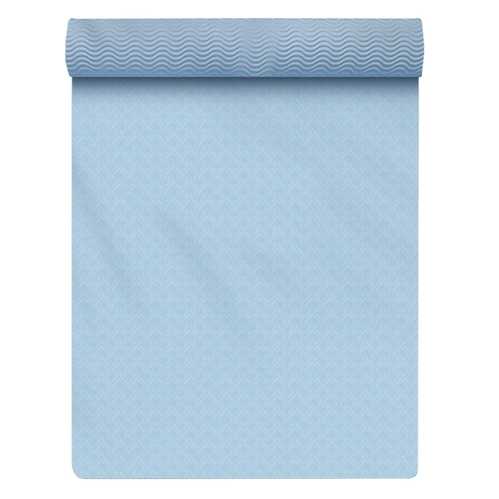 HUHJYUGE Esterilla Yoga Gruesa, Esterilla Pilates Antideslizante, Esterilla Pilates TPE, Esterilla Yoga con Sistema de Alineación Patentado, Ideal para Realizar Deporte en Casa (C 183x61x0.6cm)