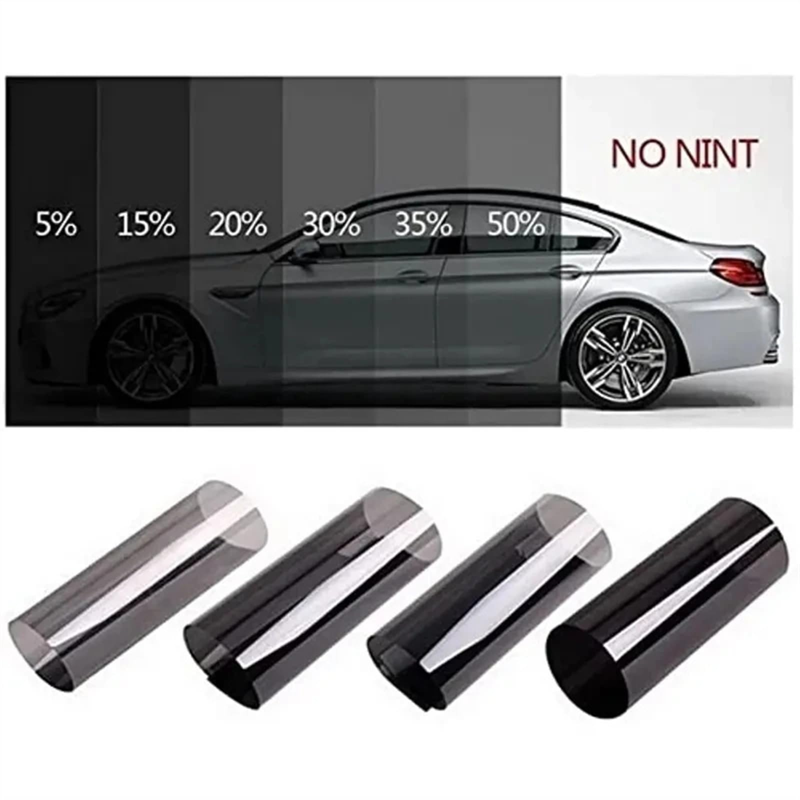 Auto Schutz Carbon Folie, Solar-UV-Schutz-Fensterfolien-Aufkleber, Autofenster-Tönungsfolie, Fenster, dunkelschwarz, Autofensterfolien, Tönungsfolie, Glas, Auto(25,90x500 cm)