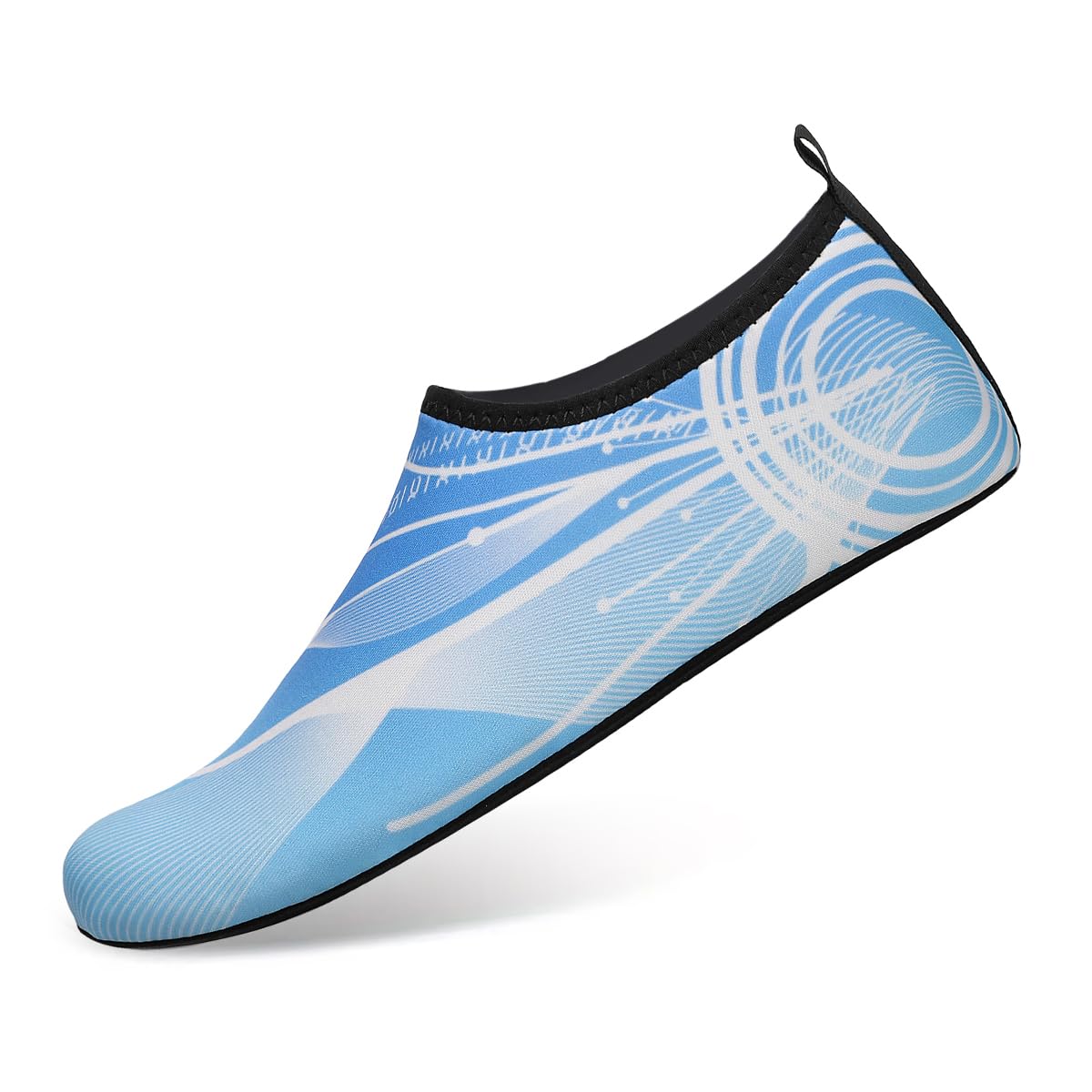 Pinellia Womens Water Shoes, Swimming Aqua Shoes for Men,Breathable Quick-Dry Elastic Barefoot, Beach Surfing Yoga Sports Aqua Socks Moon White