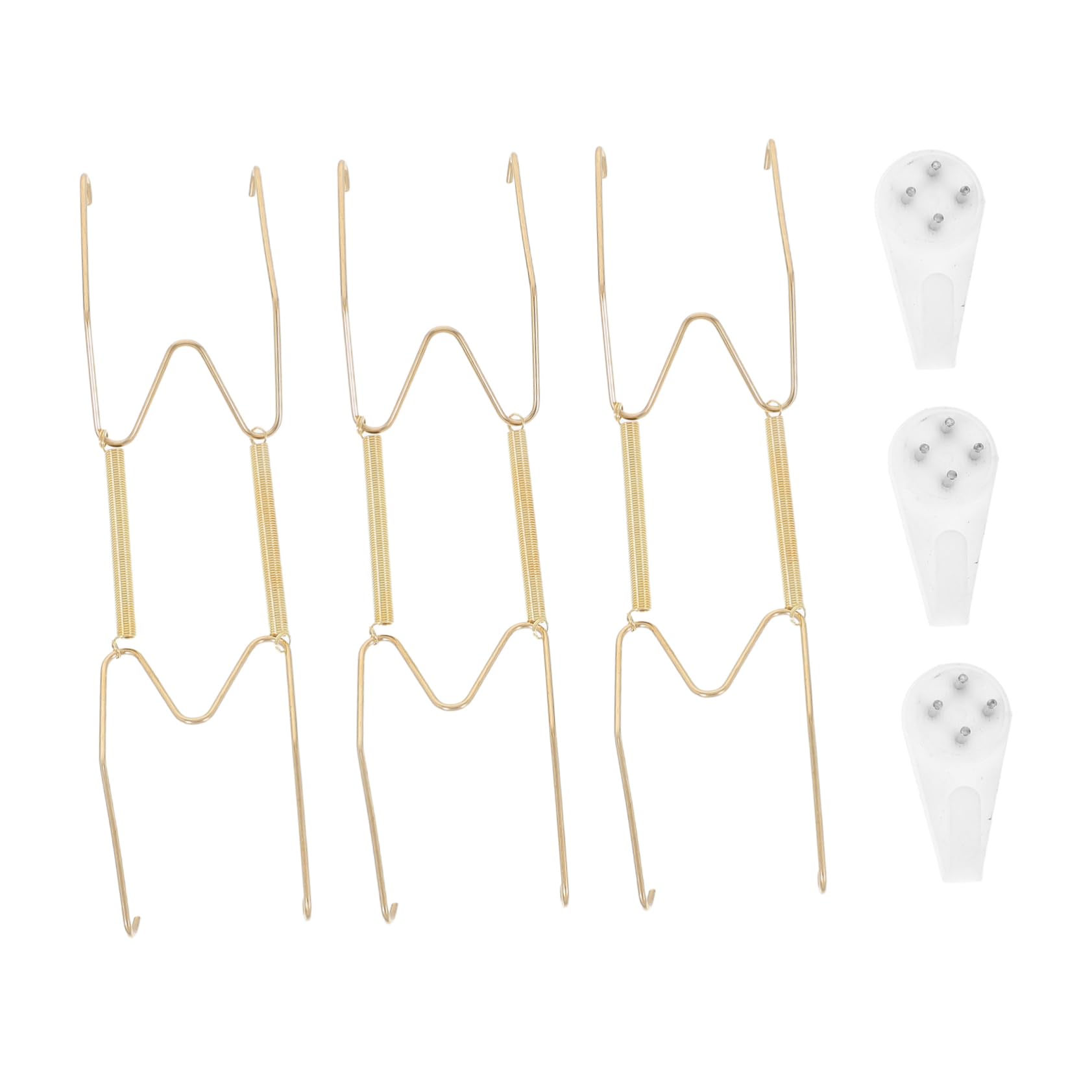 STOBAZA 6pcs Invisible Plate Hangers with Strong Spring Support Wall Mounted Plate Holder and Antique Dishes Quick Setup and Elegant Design