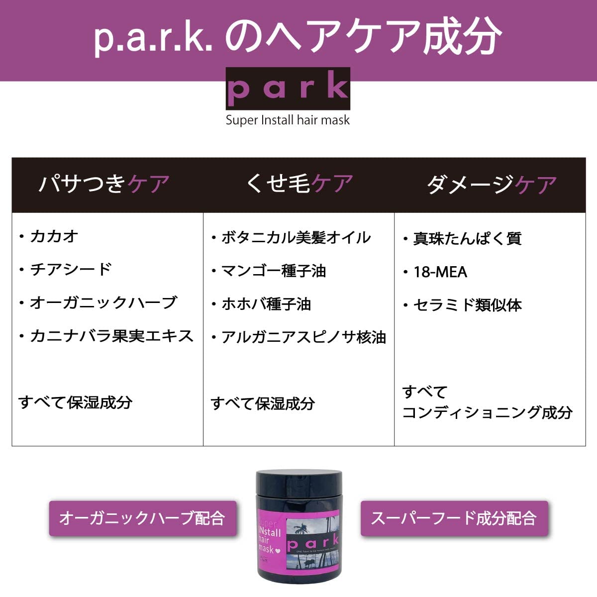 Amazon | park（パーク） スーパーインストール ヘアマスク 全髪質