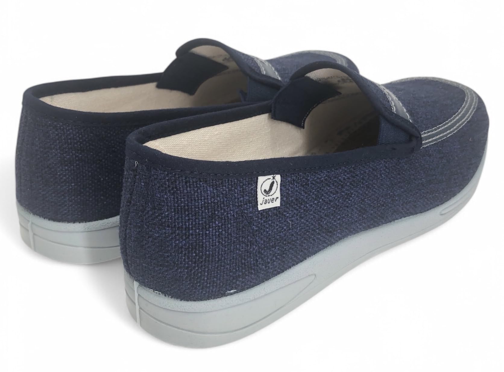 J. Ruiz calzados JR Espadrilles d'été pour homme - Espadrilles en toile - Semelle en caoutchouc - Semelle en jute pour la transpiration - Fabriquées en Espagne