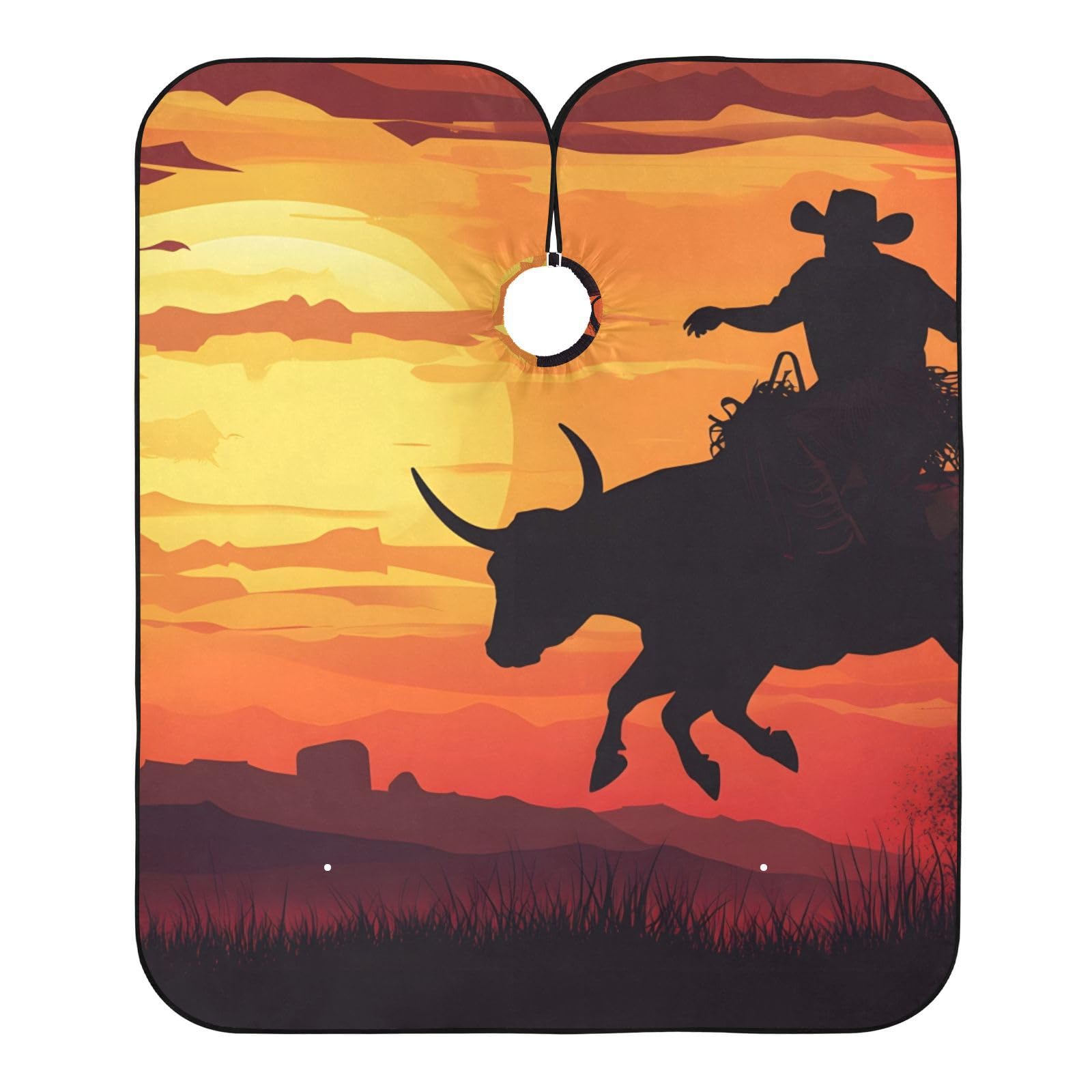 Hezely Western Cowboy Hair Dye Cape, Barber Cape for Adults,Waterproof Salon Cape,Waterproof Hairdressing Styling Hair Cutting, 65