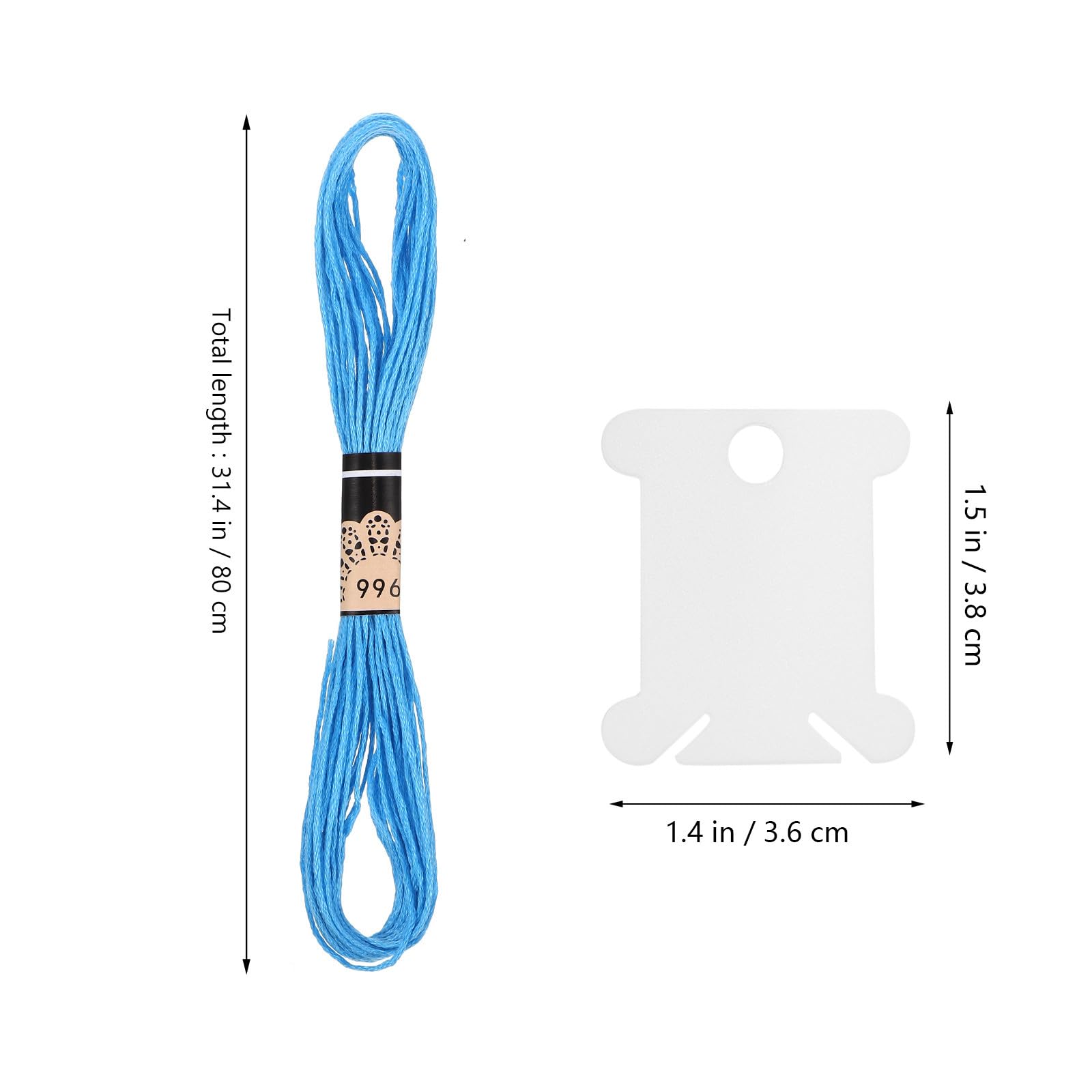 ORFOFE de Hilo de Bordar Hilo Brillante y Flexible 100 Bobinas de Algodón Multicolor con Tarjetas de Plástico Que No Se Desvanece para Proyectos de Bordado y Punto de Cruz