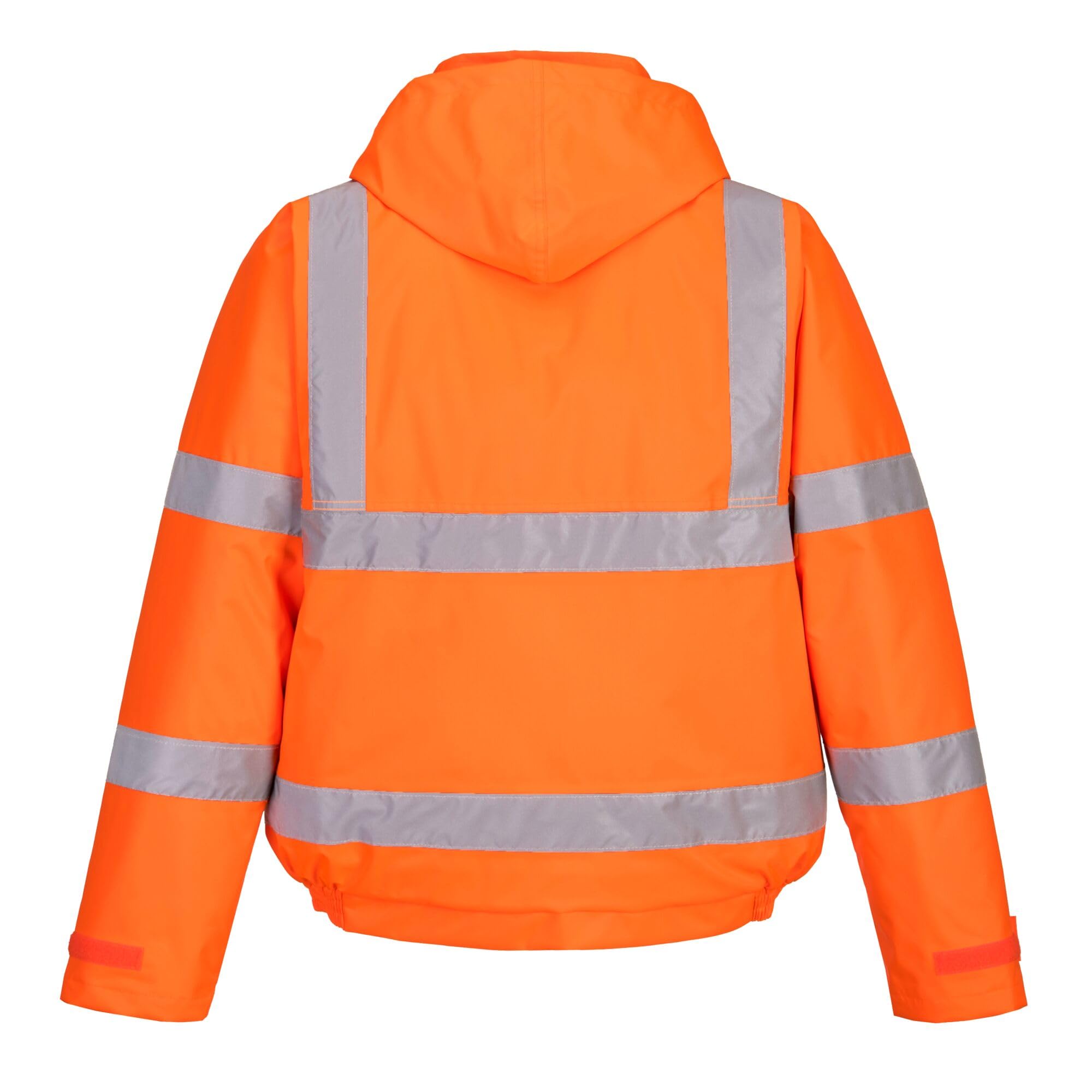Portwest Cazadora de Invierno Hi-vis Impermeable Con Capucha Y Cintas Reflectantes Portwest S463 Cazadora Hombre (Pack de 1)