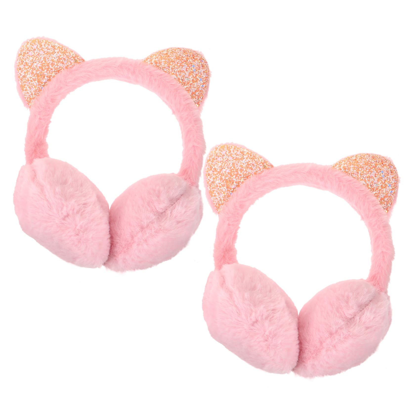 FRCOLOR Protective Cat Ear Earmuffs 2pcs Soft Breathable Ear Warmer for Outdoor Winter Sports Hiking
