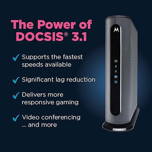 Miniatura 6 de Motorola - Módem de cable, modelo MB8600 con DOCSIS 3.1, con velocidad máxima de 6 Gbps. Aprobado para Comcast Xfinity Gigabit, Cox Gigablast, y