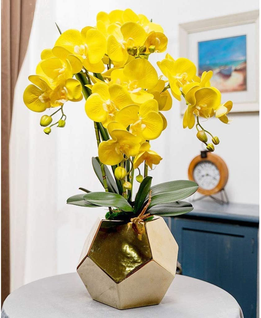 Orchidee Artificiali Fiori Finti Orchidee finte Tocco Realistico Orchidea Artificiale Pianta Finta Fiori Artificiali Fiori di Phalaenopsis Artificiali Classici Vaso
