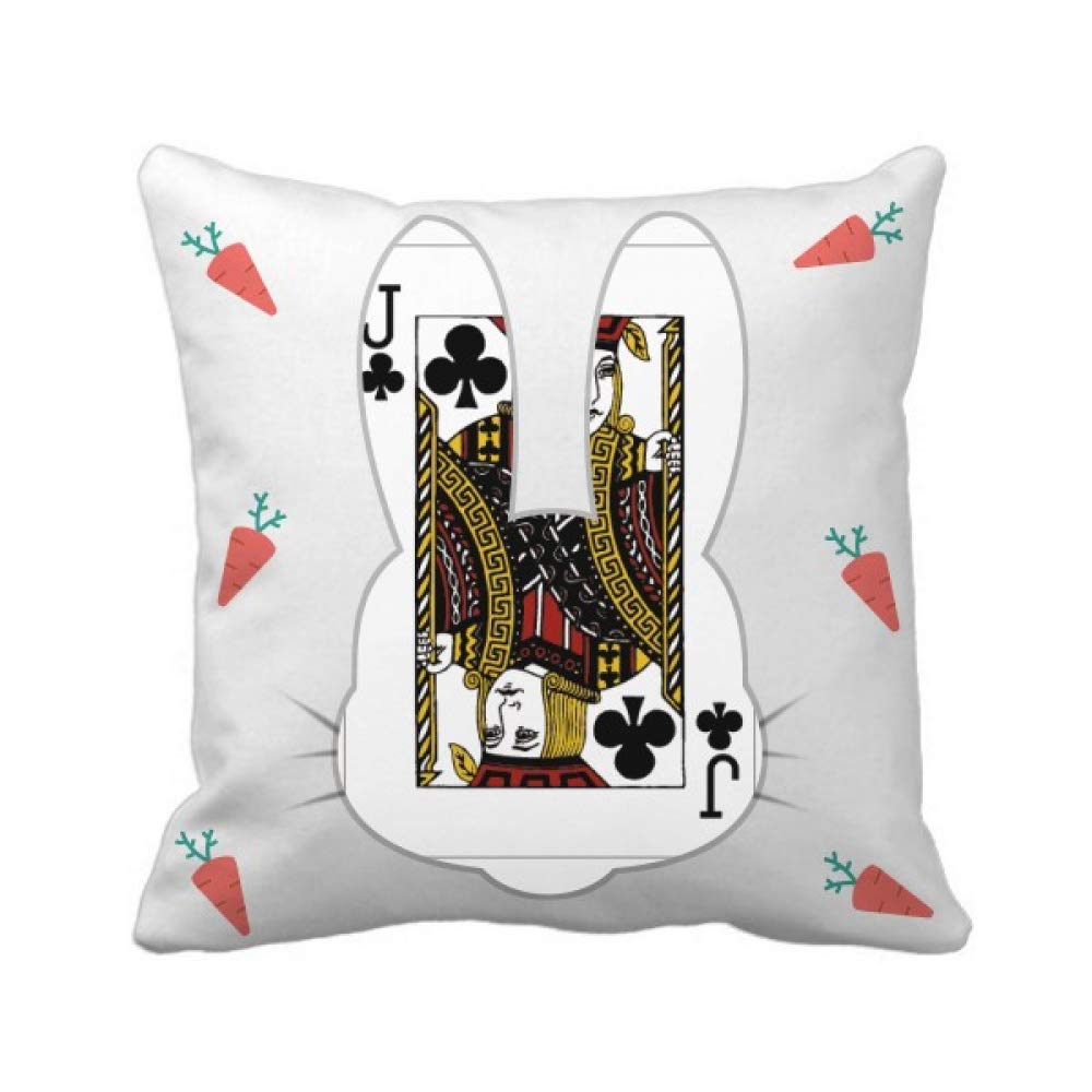 Coussin carré imprimé lapin et couverture douce pour cadeau maison