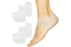 ViveSole Silicone Heel Protectors (2 Pairs) - Moisturizing Gel Protector for Women...