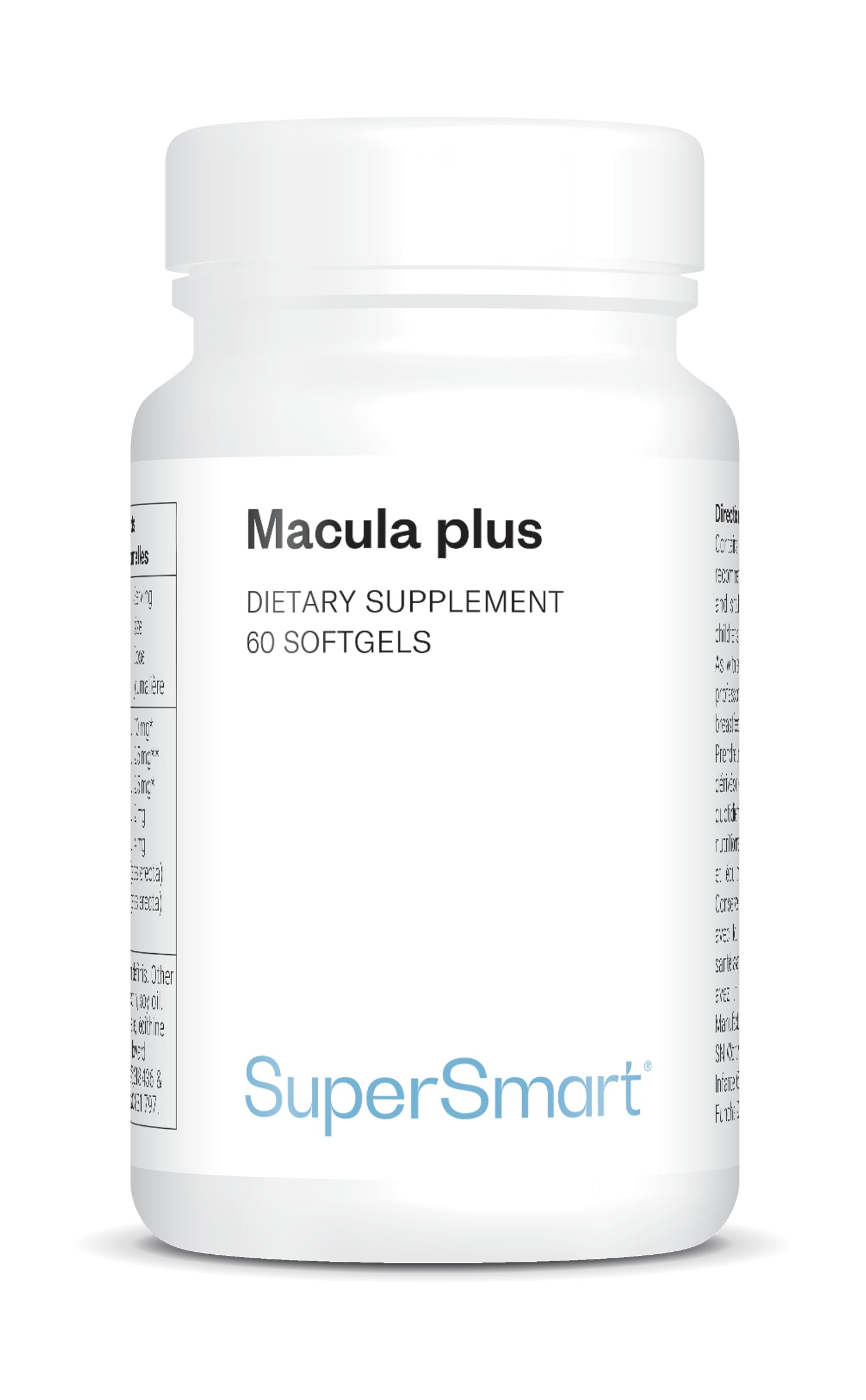 Macula Plus - Complément alimentaire pour la Vision - Soutien de la Macula - Santé Oculaire - Fatigue Oculaire - Lutéine et Zéaxanthine – 60 softgels – SuperSmart