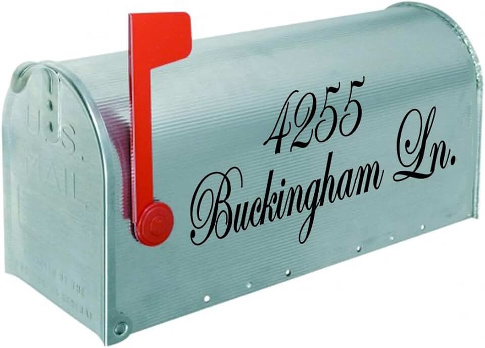 vinyl mailbox lettering