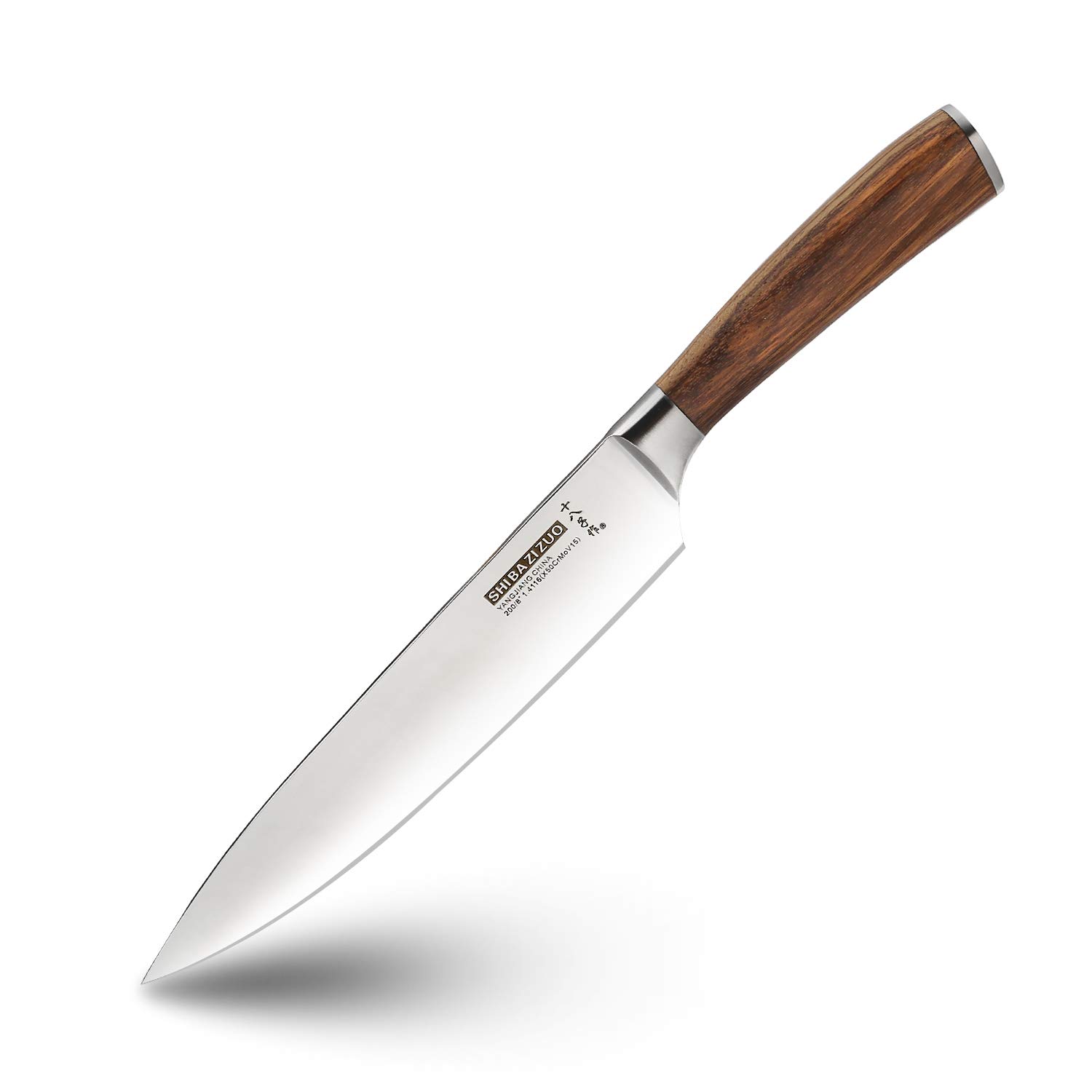 SHI BA ZI ZUO 8 Inches Chefs Knife Meat Knife with Stainless Steel for Homes Kitchens and restaurants