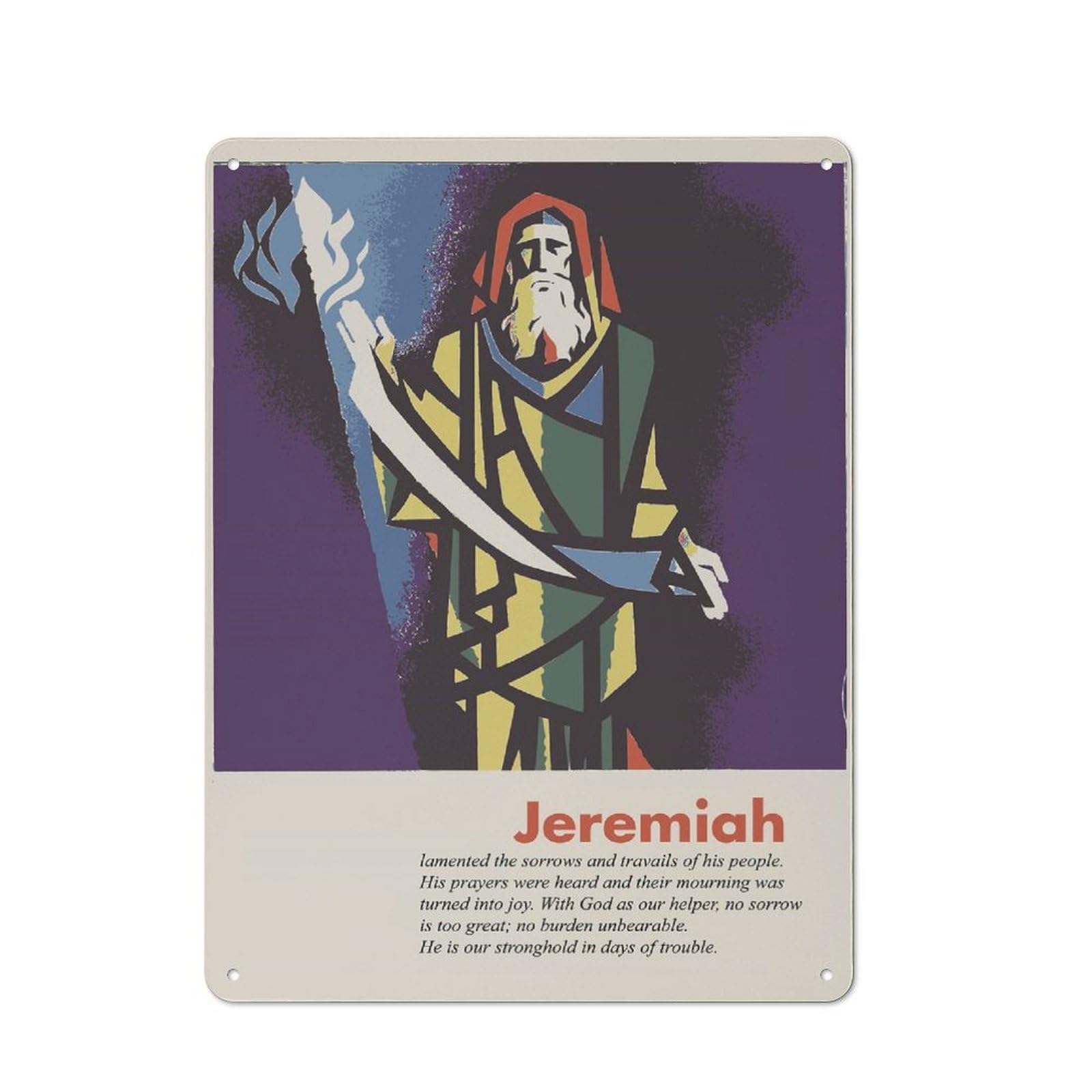 Junmoney Jeremiah 40X30cm Retro Metal Plaque With For Garage Or Workshop, Housewarming Present For People Styling Garage And Workshop
