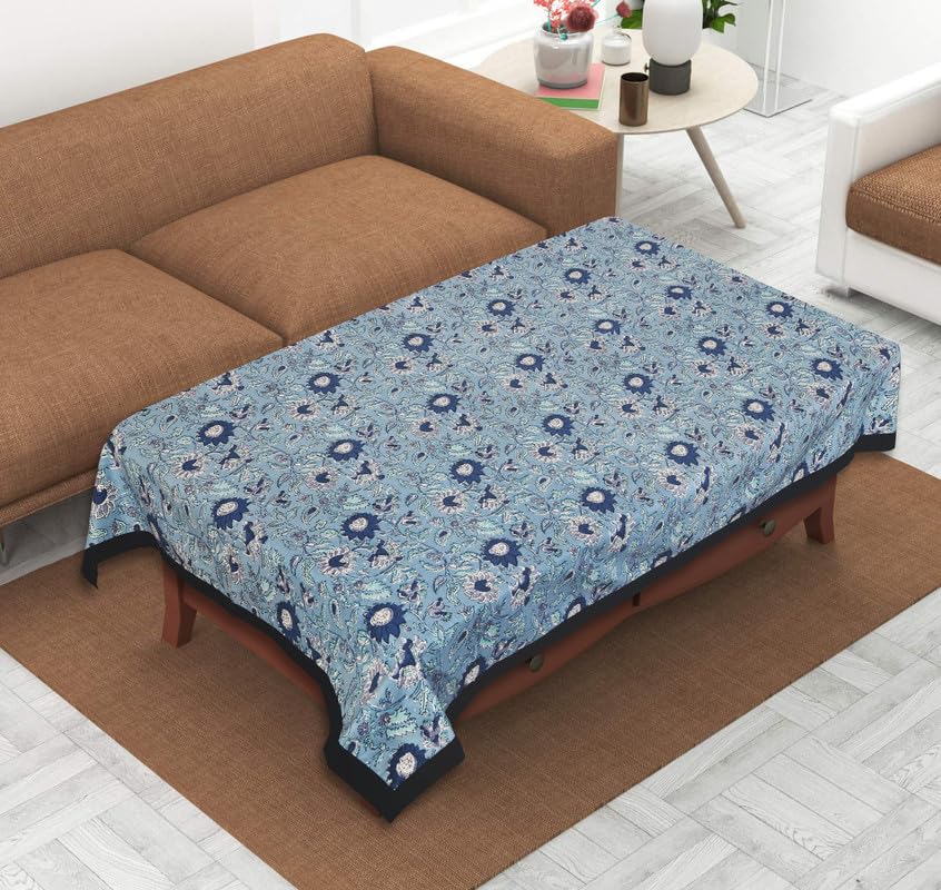 Texstylers Cotton Rectangular Pack of 1 Blue Floral 4 Seater Center Table Cloth Cover, 40 x 60 Inches Suitable for Elegant Home,Living Room,Dining Table Décor Purpose (B0CDLV72KZ) Amazon Price History, Amazon Price Tracker