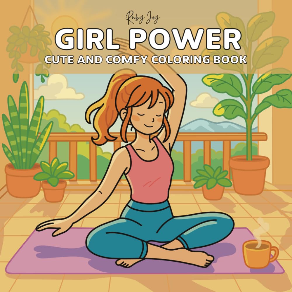 Girl Power: Cute and Comfy Coloring Book