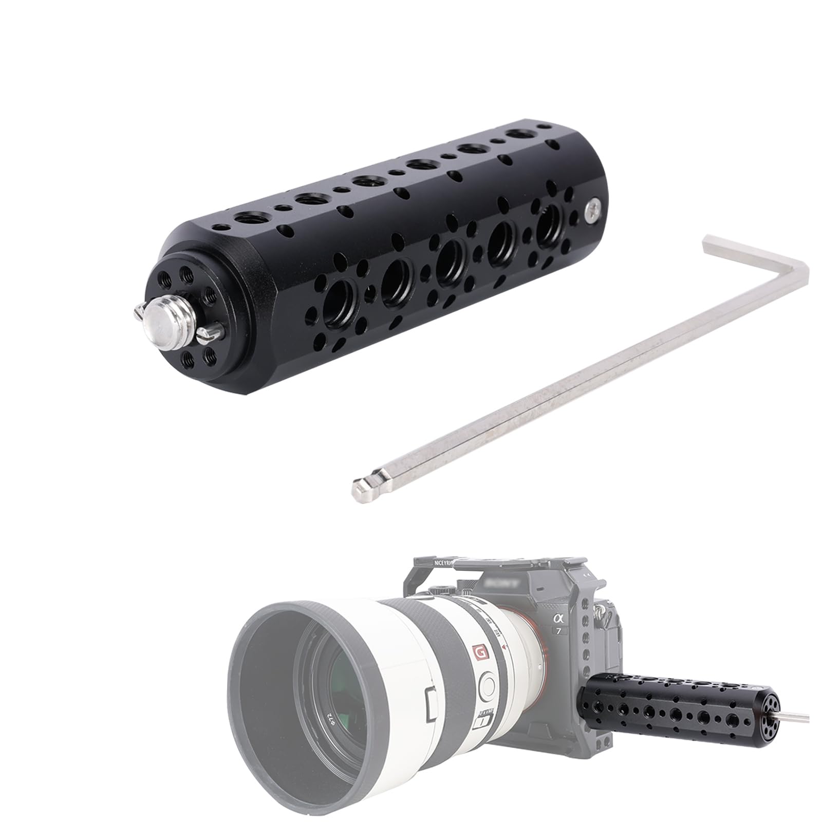 Cheese Mounting Plate Camera Accessory Extension Handle Grip for ARRI Mount, Steady Video Support Stabilizer Camera Handgrip for DIY Accessories - 600