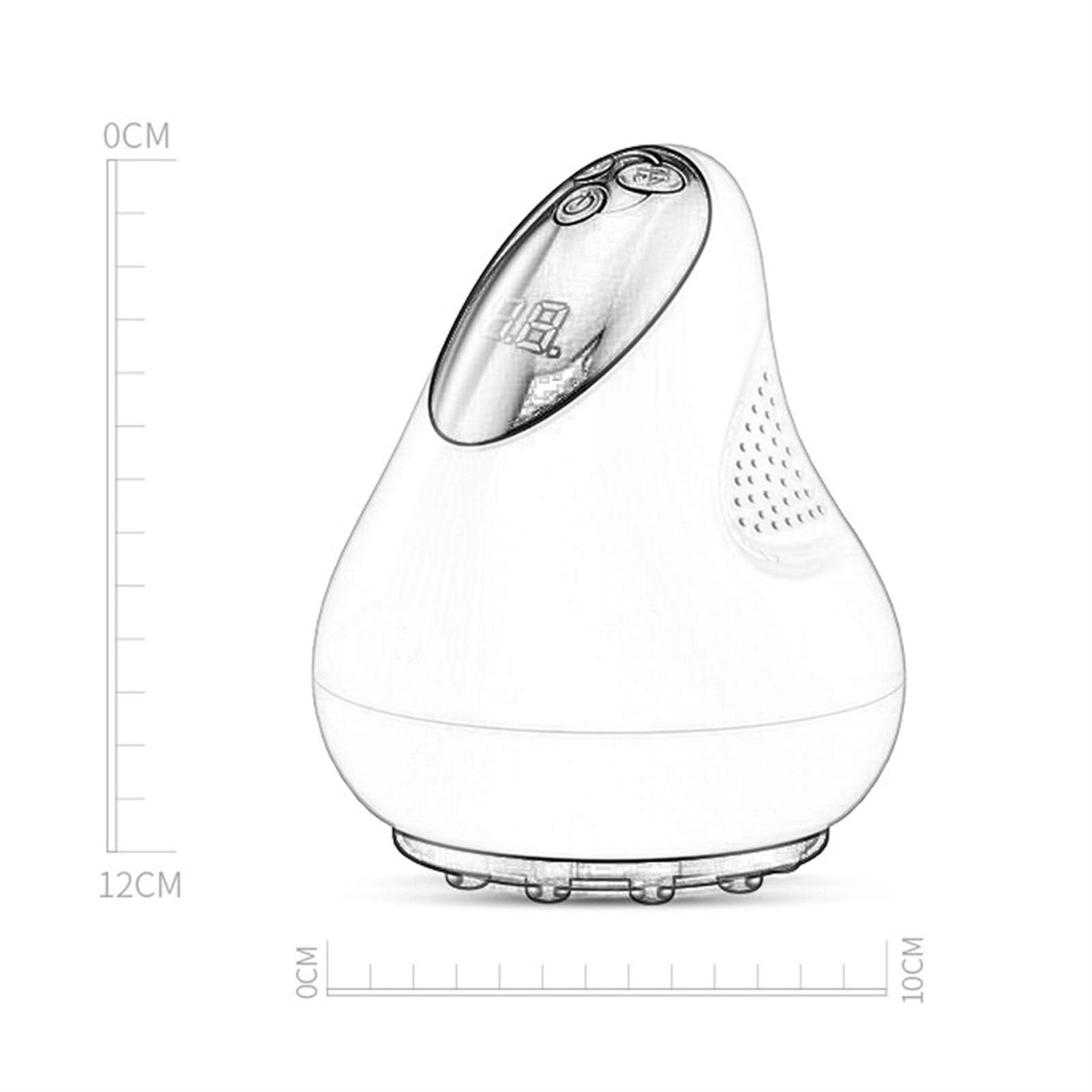 MU Zestaw do masażu, zestaw do terapii krokami, zestaw bańek do terapii Cupping-Electric Smart Cupping/bezprzewodowe ładowanie, małe i przenośne / 5-biegowe dopasowanie temperatury, biały
