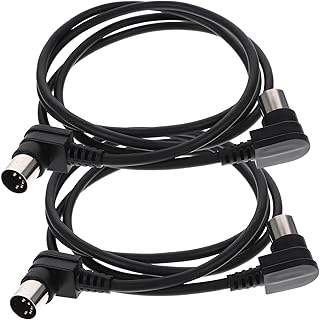 SUPVOX MIDI Cable 2pcs Stage Connecting Line Keyboard Cable Keyboard Instrument Audio Equipment Midi Cable Audio Midi Extension Cable Musical Instrument Line Major Extension Cord Elbow