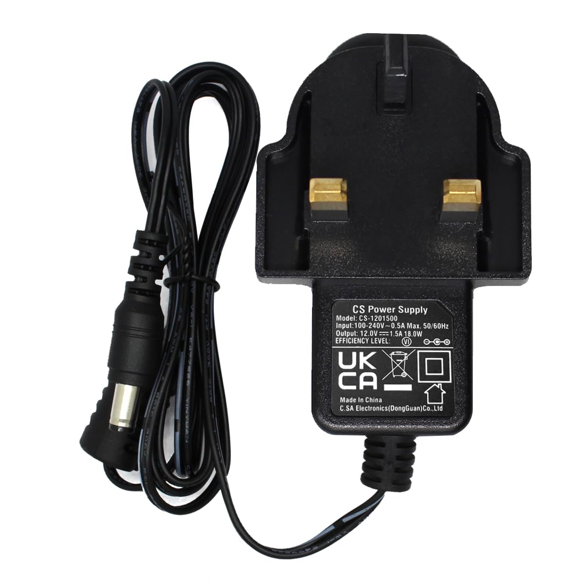 Security-01 AC to DC 12V 1.5A Power Adapter Supply, Plug UK 5.5mm x 2.1mm