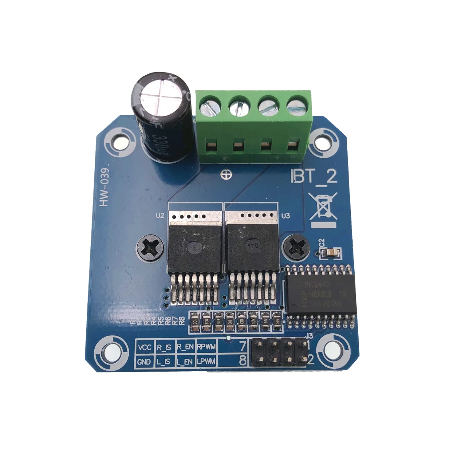 JZK BTS7960B 43A High Power Double DC Stepper Motor Driver Module Board H-Bridge PWM for Smart Car