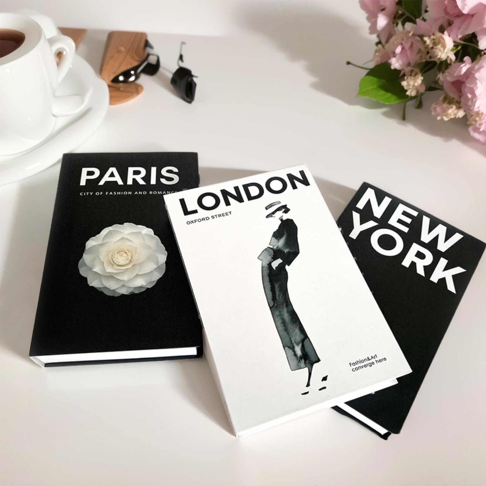 Libri Decorativi Per Casa - Set Di 3 Con Copertina Rigida, Moderni E