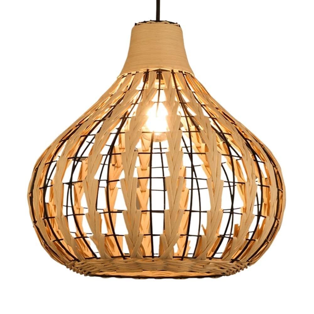 Suspension rotin au style vintage pour créer une ambiance chaleureuse dans votre cuisine