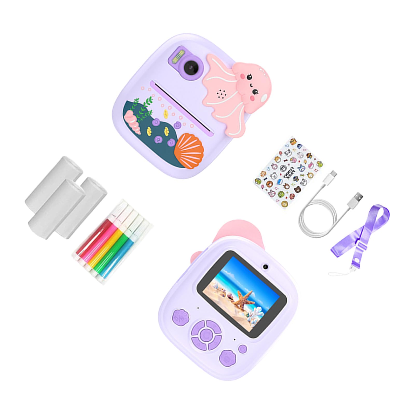 Bambini Macchina Fotografica Digitale Stampa Per Bambini Macchina Fotografica Stampa Video Giocattolo Stampa 1080P Video Temperatura Bambini Resistente