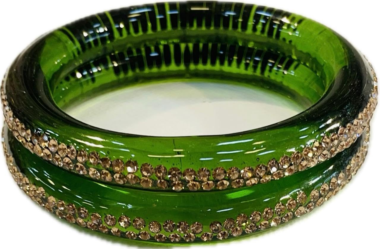 Stone Work Glass Bangles By Prem Bangles For Womess (GREEN, 2.4) (B0D848XD1G) Amazon Price History, Amazon Price Tracker