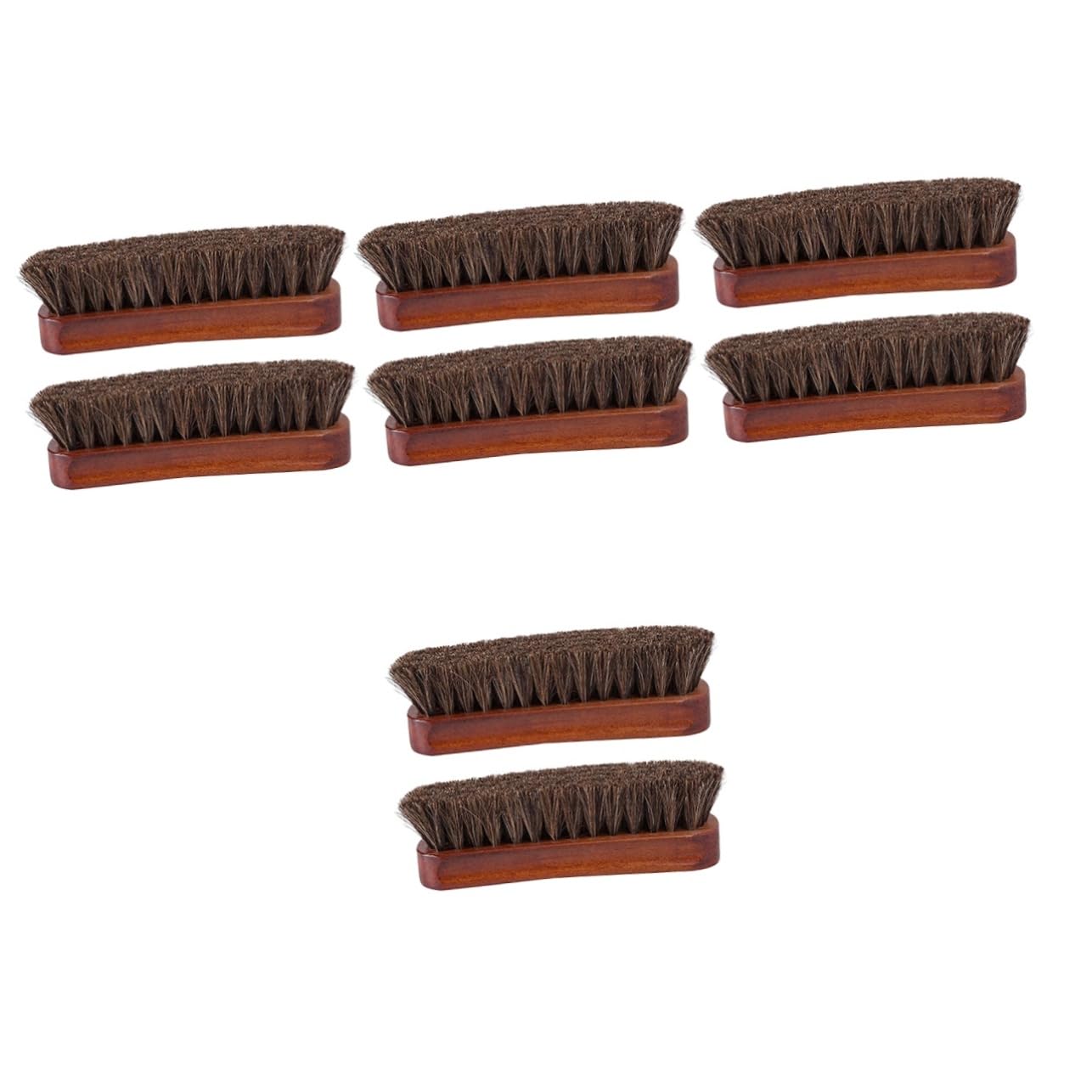 GALPADA 4 Set Spazzola in Crine Di Cavallo Per Scarpe Lucido Da Scarpe Marrone Pulitore Per Spray Deodorante Per Polacco Kit Spazzola Da Sneaker Di Legno 2 Pezzi*4