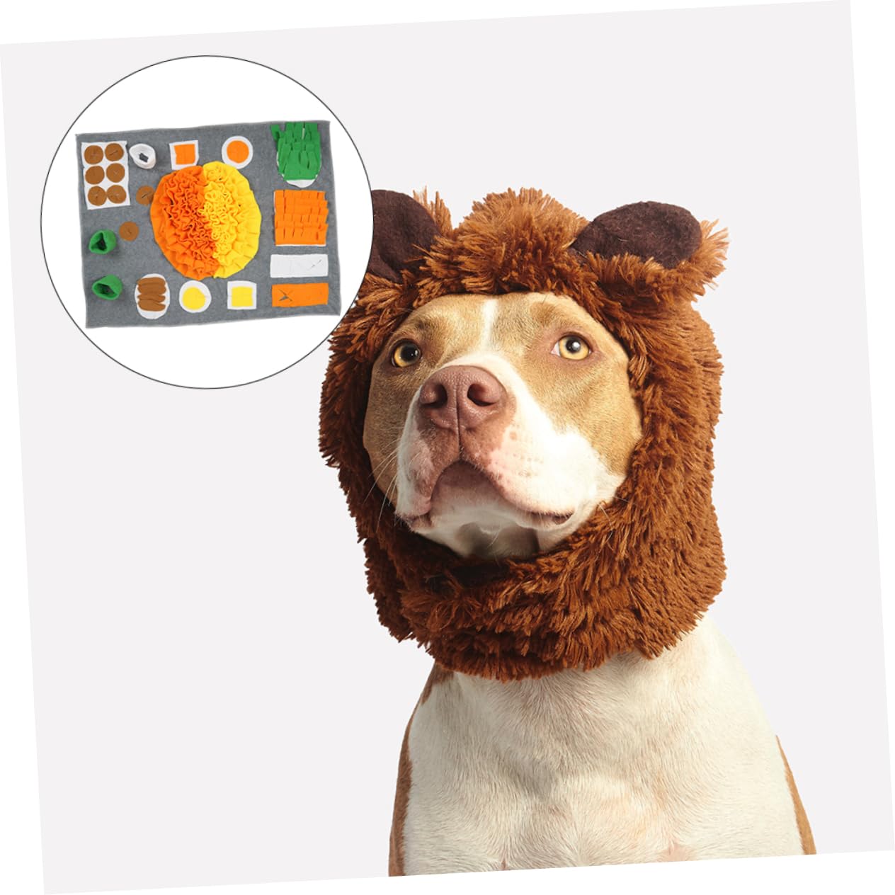 BESPORTBLE Tapis de Reniflage pour Chien Flanelle Tapis de Repas Lent pour Animaux de Compagnie