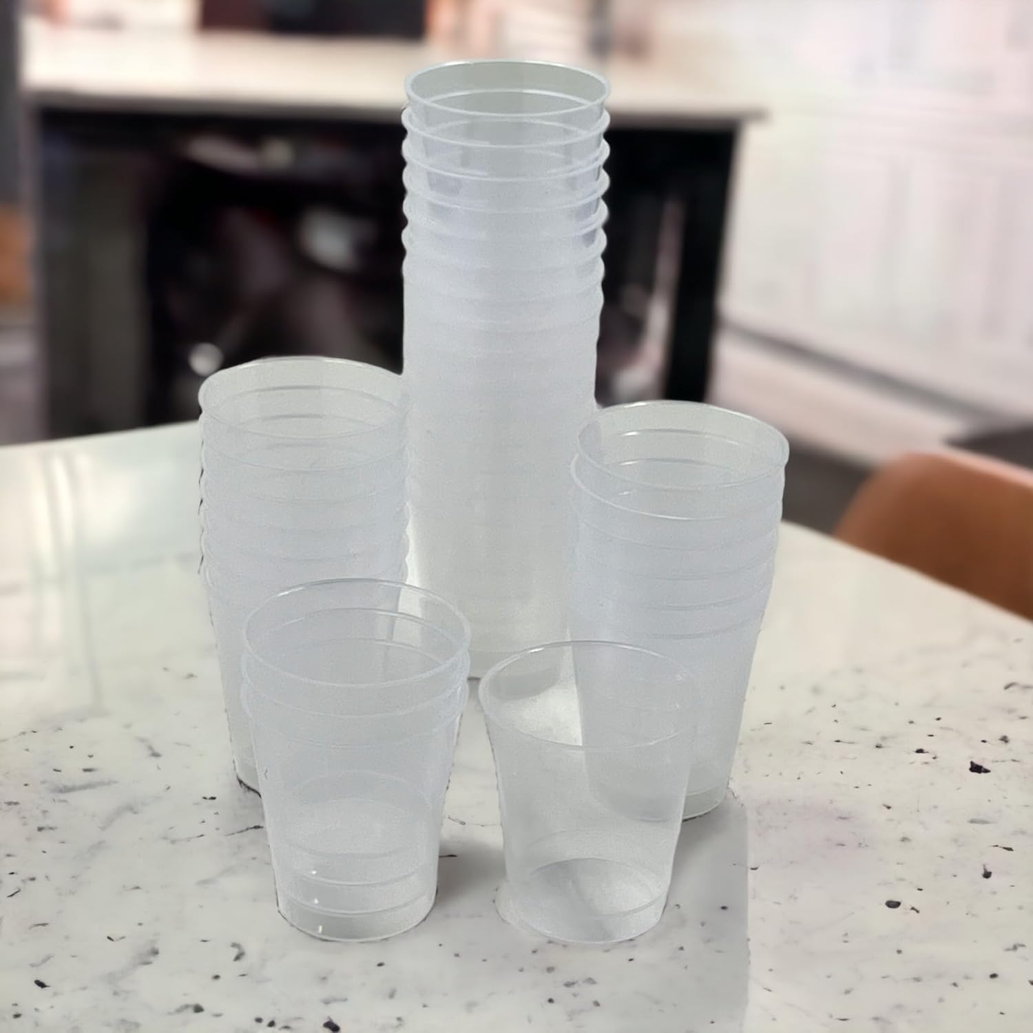 MIJOMA Vasos de chupito irrompibles de plástico, resistentes, vasos de chupito Jello Shots, postres, fiestas, bodas, cumpleaños, lavavajillas, reutilizables, 29 ml (transparentes, 640 unidades)