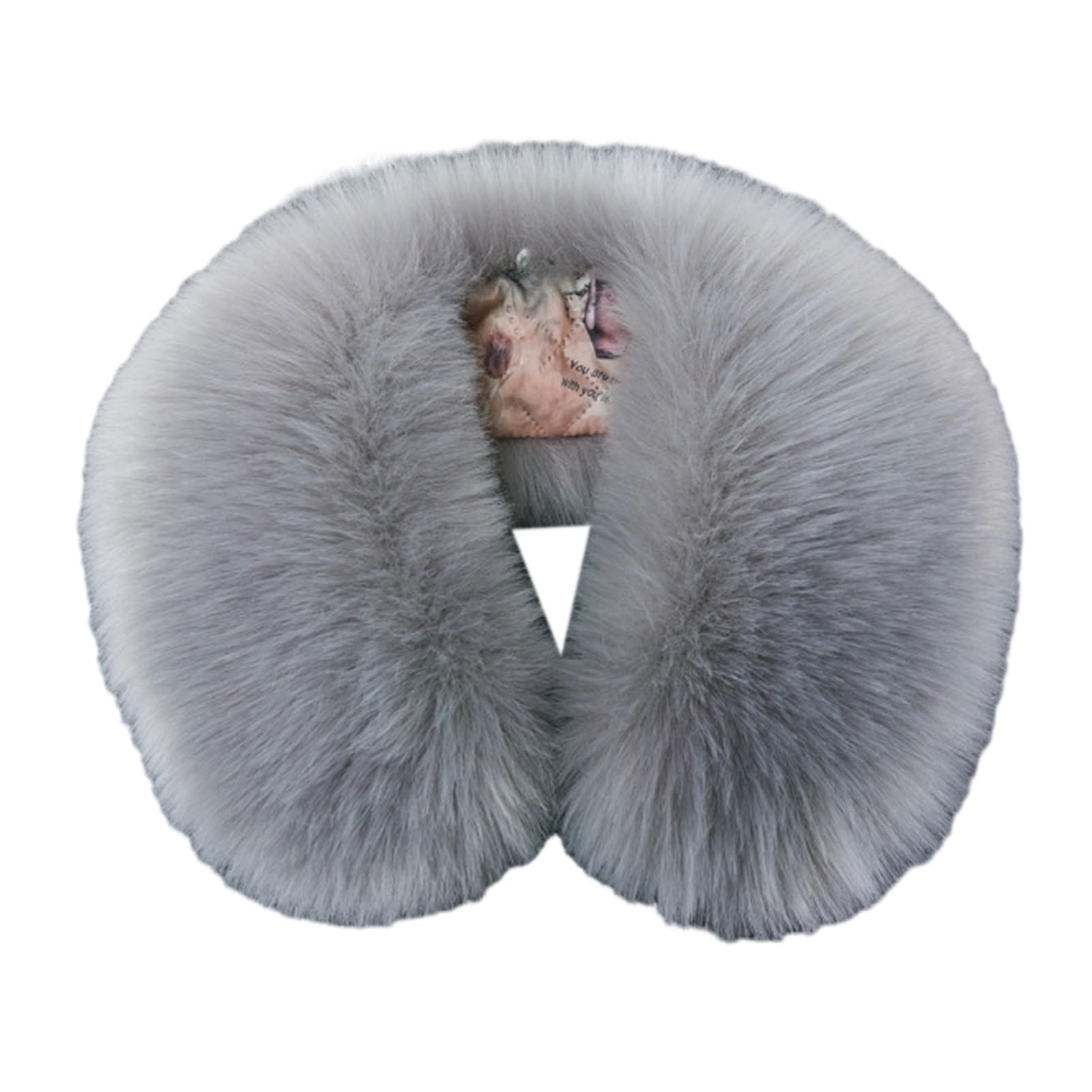 matumou Fake Collar Thickened Soft Fluffy Faux Fur Color Cold-resistant Windproof Unisex Winter Neck Warmer Scarf Women Men Neck Wrap