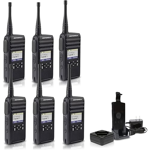 Motorola DTR700 Digital 2-Way Radio (50 Channels) (DTR700) (6-Pack)