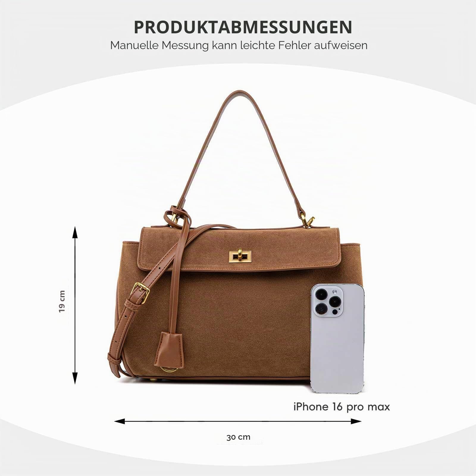 Tragetasche aus Wildleder und Leder, weiches Leder, Schulterhandtaschen für Damen, Umhängetasche für Reisen, Arbeit