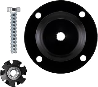 RecPro Round Ladder Pad with Screw and Star Nut for RV Exterior Ladder (Black)