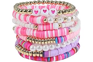 5-12Pcs Bohemian Love Heart Bead Bracelets for Girls