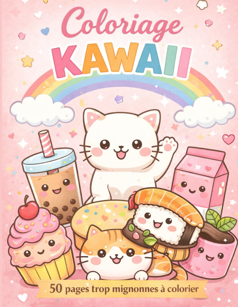 COLORIAGE KAWAII: 50 Pages trop mignonnes à colorier