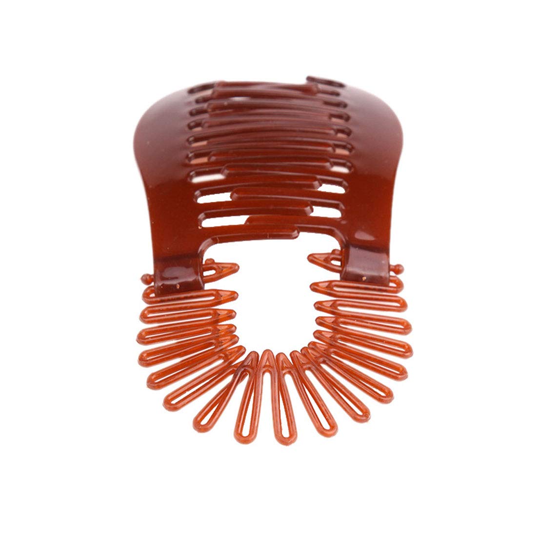 8 x flexible ineinandergreifende Bananen-Clips aus Kunststoff für Damen, mit tiefen Zähnen.