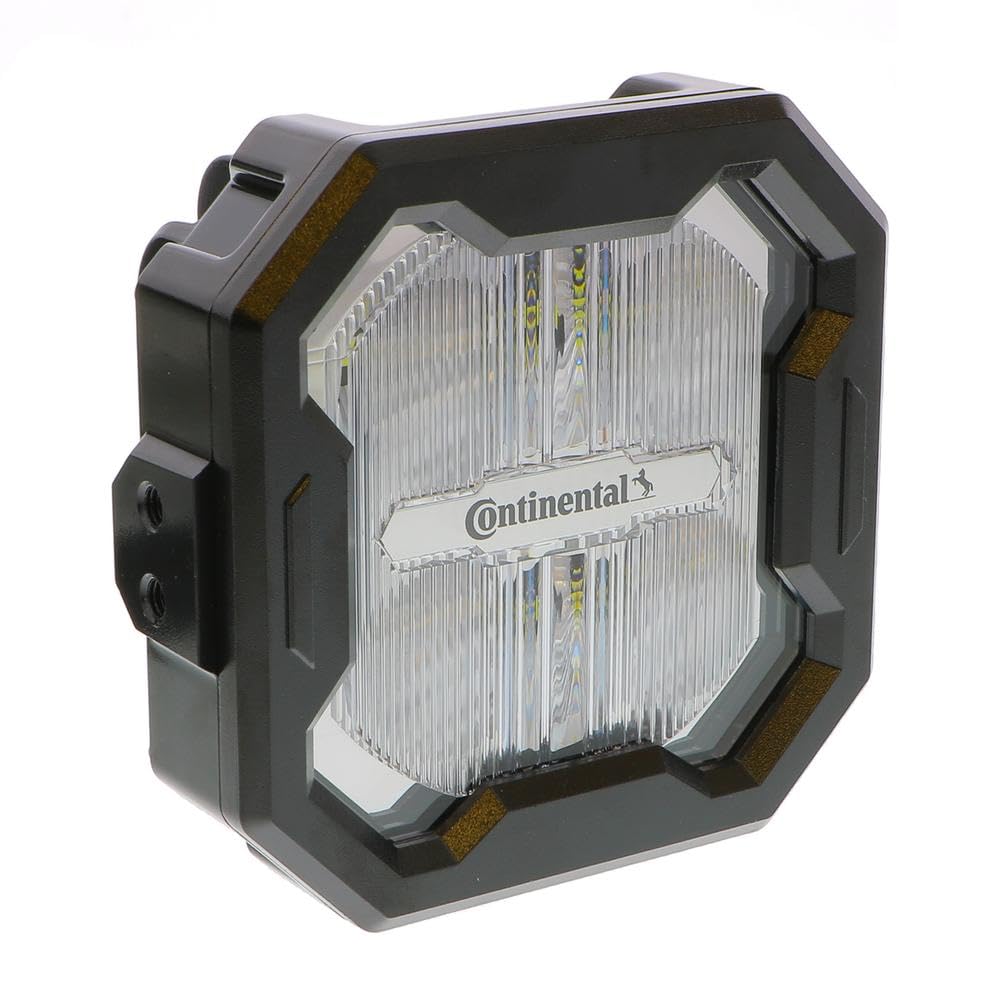 Continental NightViu 4” LED Pod Light 4500 Lumen Ultra-Wide Beam Pattern for SUVs, 4X4s, ATVs, UTVs, Built for Off-Road, Shatter Proof Lens, die-cast Aluminum housing - with Standard Bracket, Cable