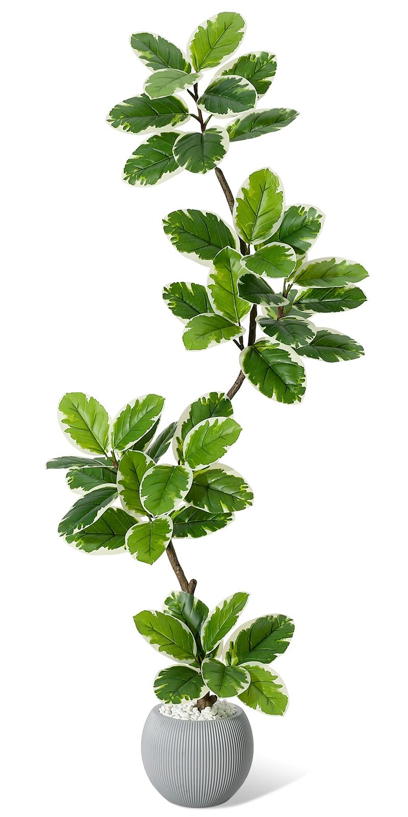 Garvee Plantas Artificiales de 150 cm, Plantas Falsas de higuera Artificial con Maceta Blanca, árbol Artificial, Plantas de plástico Grandes, Plantas Artificiales para Interior y Exterior, habitación