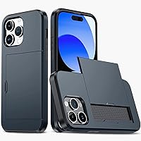 Vista 11 de Funda para iPhone 11, funda tipo cartera con ranura oculta para tarjetas, diseño de doble capa, protección resistente de TPU+PC, funda para teléfono