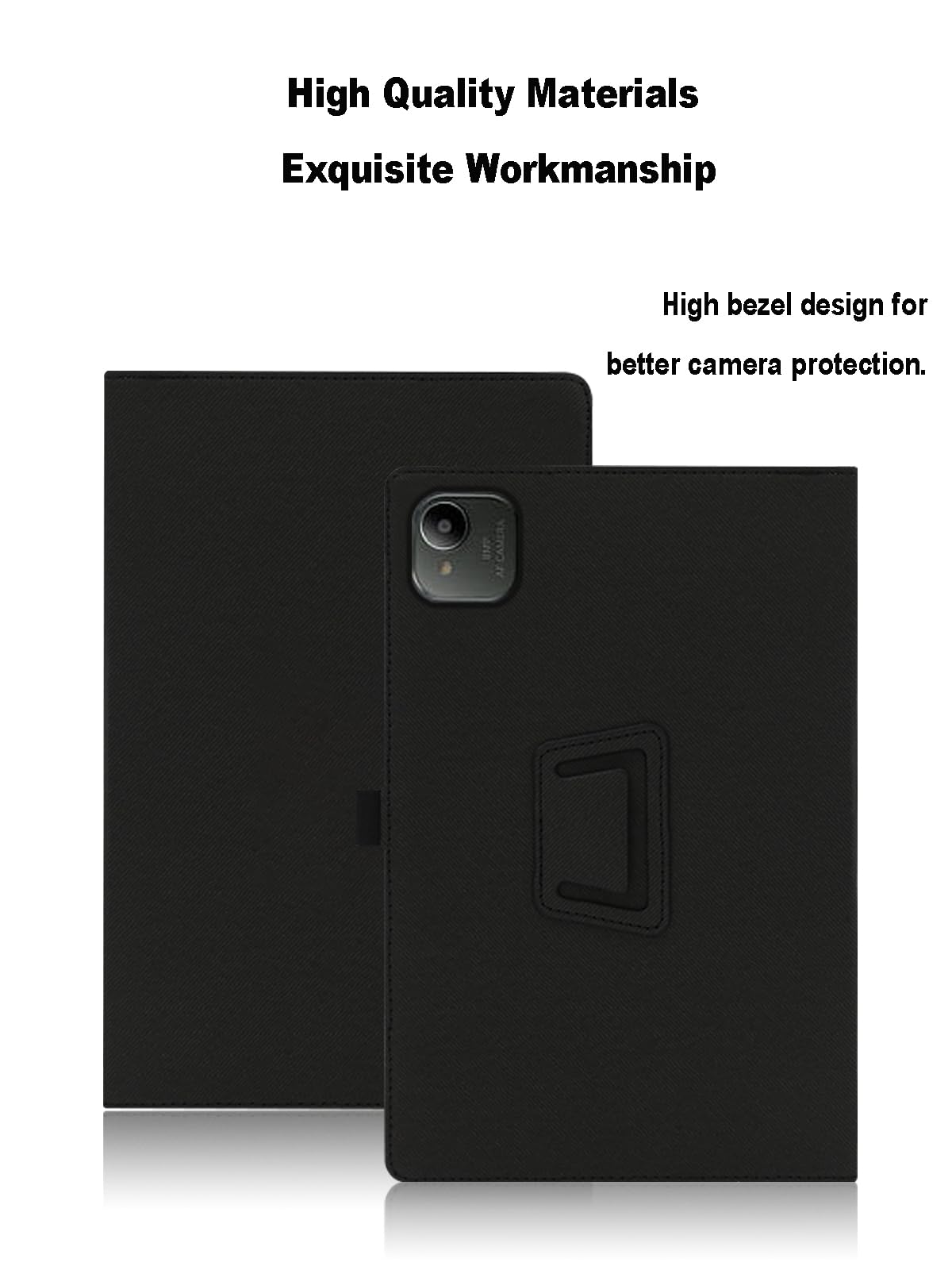 Custodia per Acer Iconia Tab V11-21M 10.9 Pollici, Cover Tablet Acer Iconia Tab V11-21M, Copertura Protettiva Pieghevole con Supporto per Matita e Cinturino da Polso, Protezione Completa. (Nero)