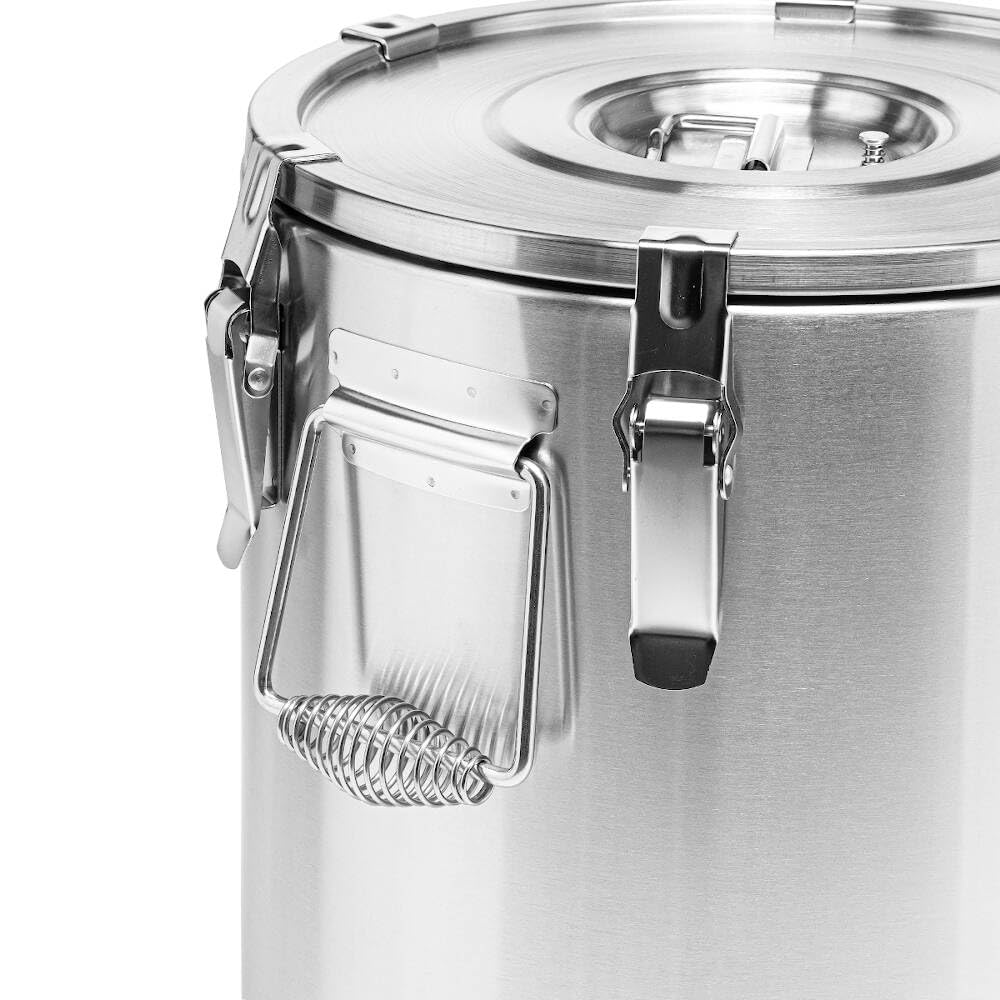 Termo para el transporte de alimentos, Capacidad 36 l, Interior y carcasa de Acero inoxidable, Muy buen aislamiento térmico, Estanqueidad, Para alimentos sólidos y líquidos, Junta de silicona