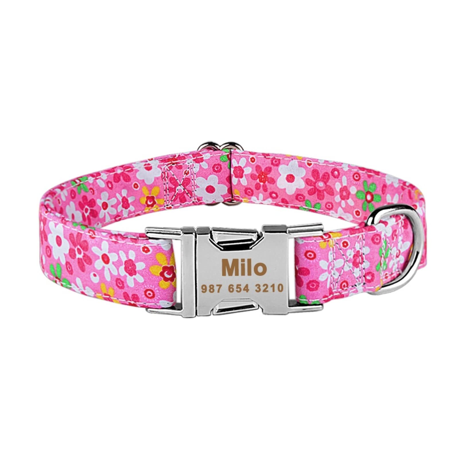 Collier de chien personnalisé avec gravure laser précise et finitions robustes orange S